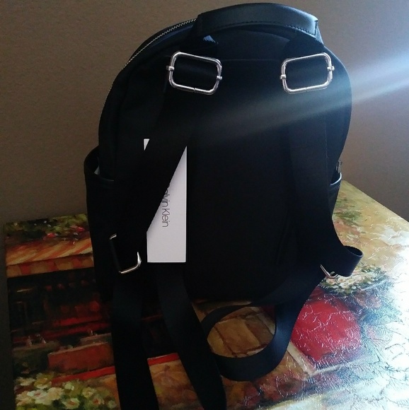 New Calvin klein Nylon black silver backpack $158 - Picture 2 of 5